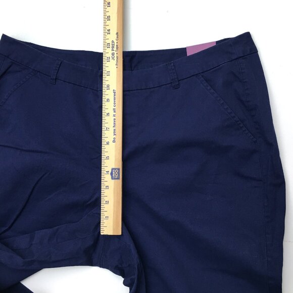 NEW Lane Bryant Women's Navy Blue Chinos Straight Leg Pants size 18 length 32" - Picture 5 of 7